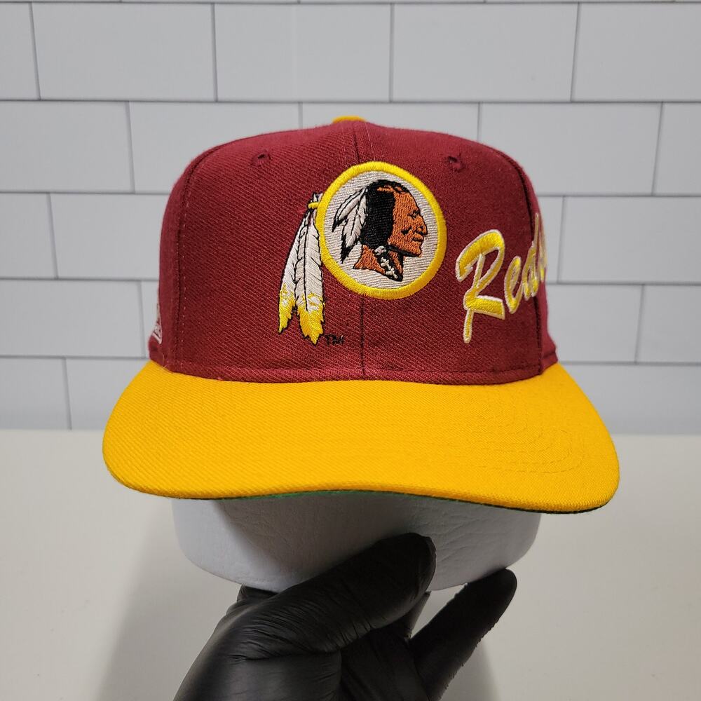 Vintage Washington Redskins Apex One Snapback Hat NFL 90s Wraparound Logo